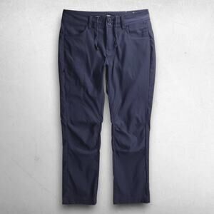 Prana Halle II Straight Fit Cargo Hiking Pants Women 8S Gray Stretch Drawstring